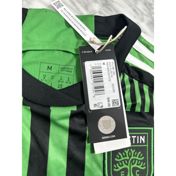 Adidas MLS Austin FC Home Jersey Las Voces Barcode Green Women Medium HU1381 250 - Picture 5 of 9